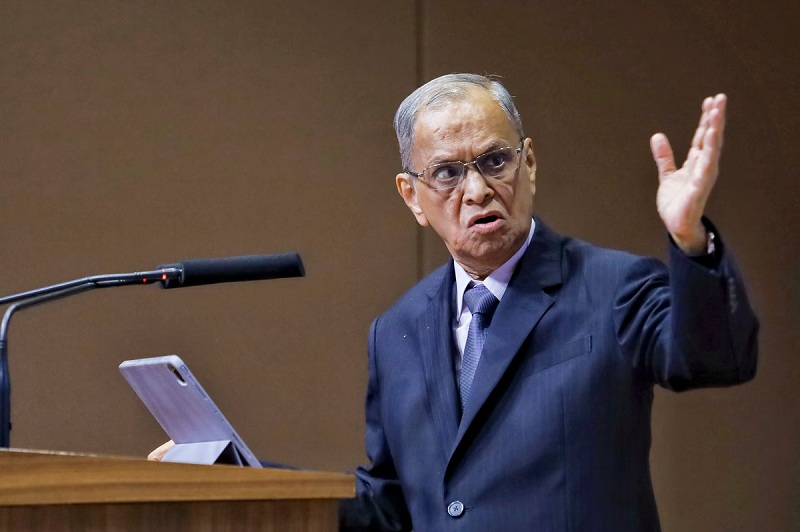 नारायण मूर्ति का 996 वर्क कल्चर पर जोर, बोले- हफ्ते में 72 घंटे काम की आदत डालें युवा