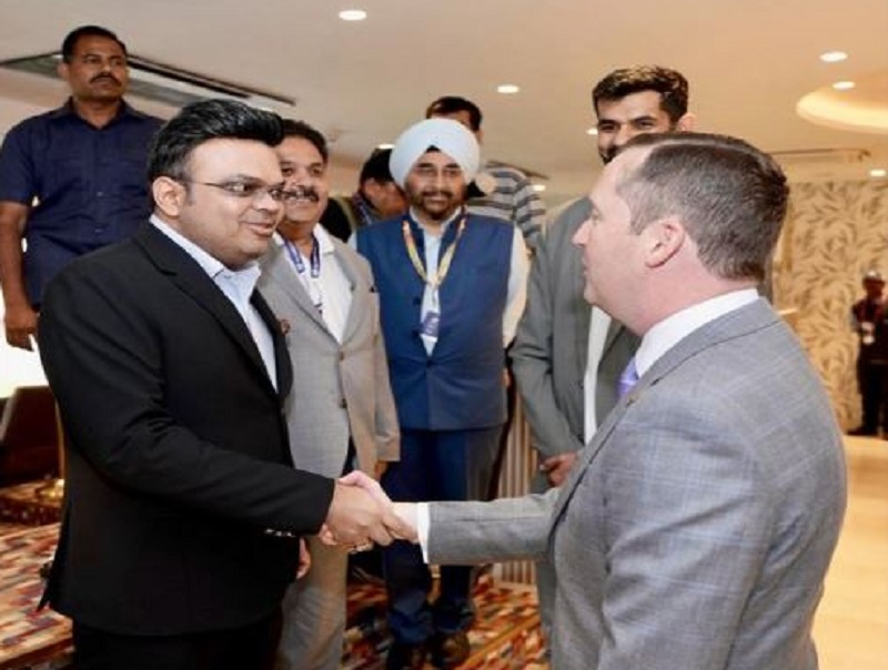 क्रिकेट के तेज विस्तार पर चर्चा: वानखेड़े में आईसीसी चेयरमैन जय शाह से मिले अमेरिका के राजदूत