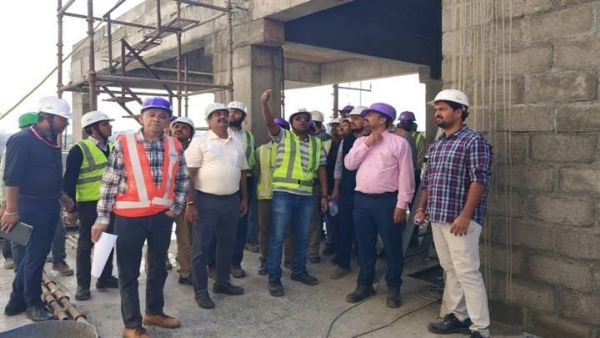 प्रबंध संचालक द्वारा इंदौर मेट्रो परियोजना निरीक्षण एवं प्रगति की समीक्षा