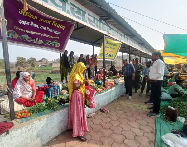 झाबुआ: रामा में जैविक उपज विक्रय हाट बाजार बना आकर्षण का केंद्र