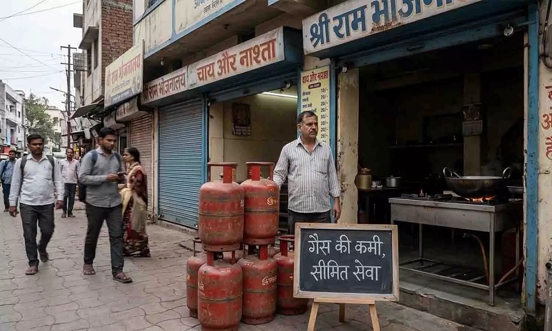 एमपी में गैस संकट गहराया: रीवा में 2000 रुपए का सिलेंडर, भोपाल-इंदौर में लंबी कतारें, होटल-रेस्टोरेंट डीजल भट्ठी पर खाना बना रहे