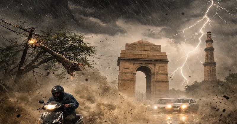 16 मई का मौसम अलर्ट: 15 राज्यों में भारी बारिश-तूफान की चेतावनी, 85 km/h तक चलेंगी हवाएं