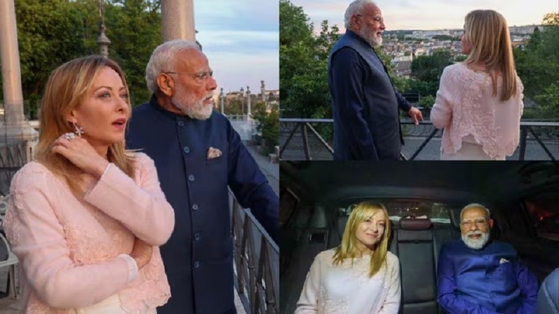 इटली दौरे में पीएम मोदी-मेलोनी की दोस्ती चर्चा में: कोलोजियम में सेल्फी, रोम की सड़कों पर साथ सफर