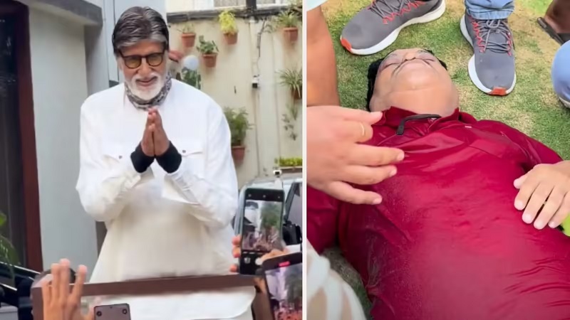 जलसा के बाहर हंगामा: अमिताभ बच्चन के दीदार के इंतजार में फैन बेहोश, ‘दर्शन’ कल्चर पर भड़के लोग