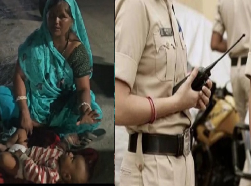 सीहोर में थाने के बाहर बच्चे के साथ बैठी महिला का मामला, पुलिस पर FIR दर्ज न करने के गंभीर आरोप