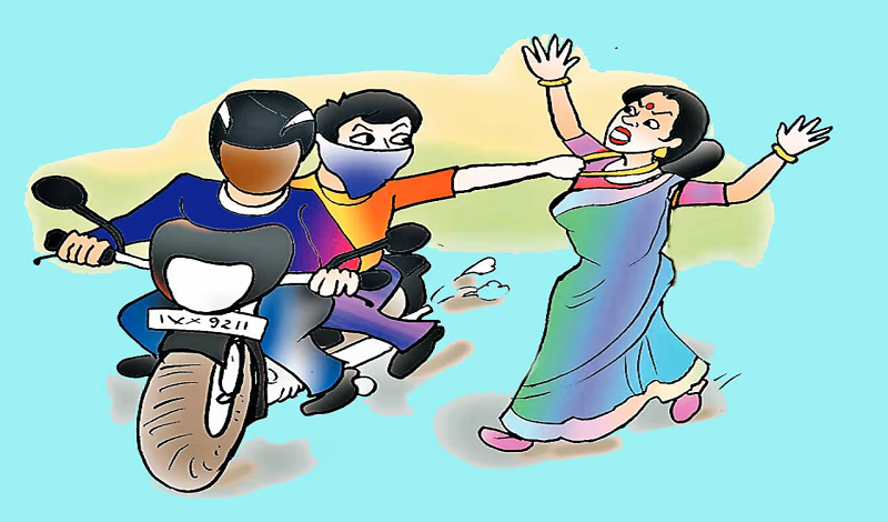 विदिशा में सनसनी: मंदिर जा रही महिला से बाइक सवार बदमाशों ने की चेन स्नैचिंग, फरार