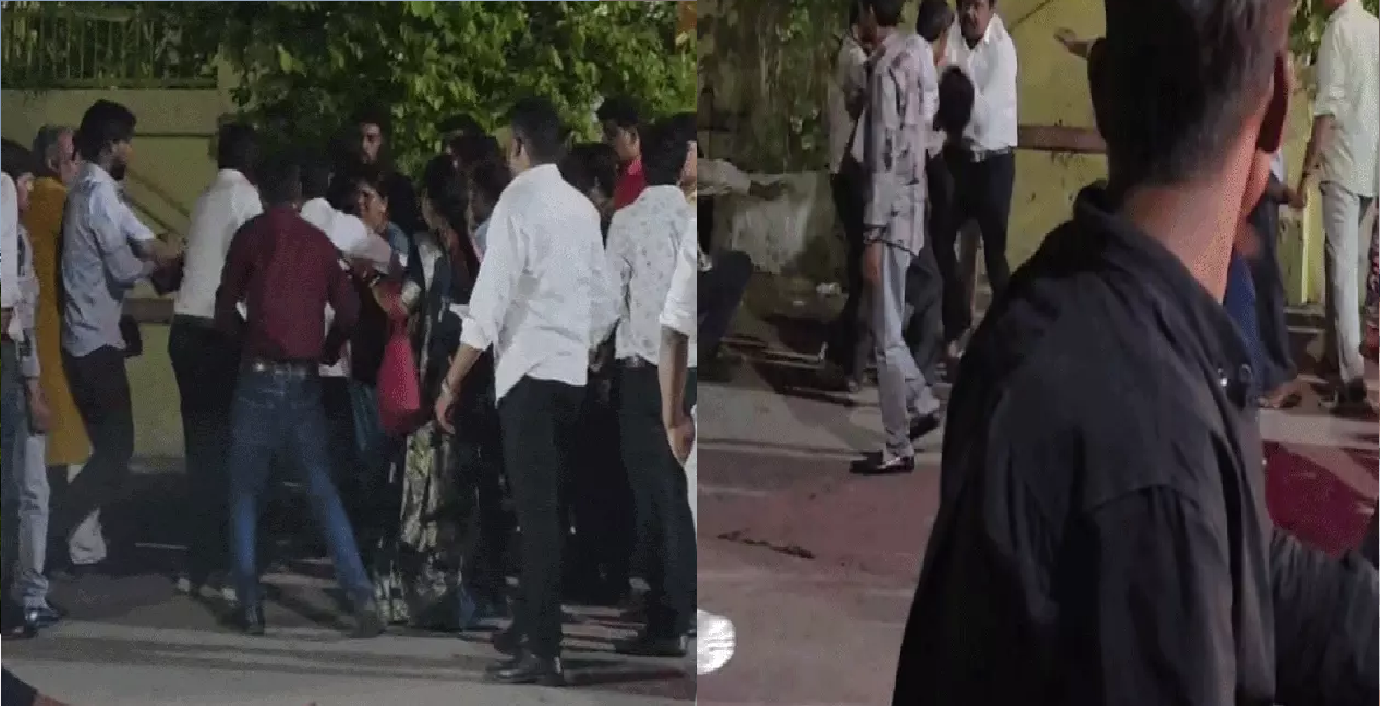 रीवा में शादी समारोह बना रणक्षेत्र: बीच सड़क पर दो गुटों में जमकर मारपीट