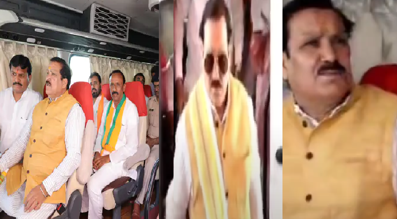 VIP कल्चर से दूरी: 15-20 गाड़ियों की जगह बस से पहुंचे मंत्री और अधिकारी