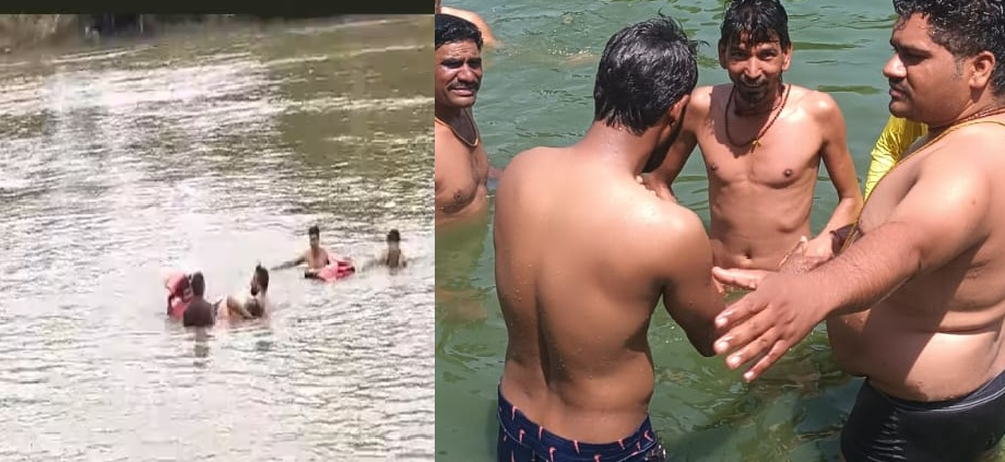 बेतवा नदी में अफरा-तफरी: होमगार्ड जवान ने कूदकर बचाई जान