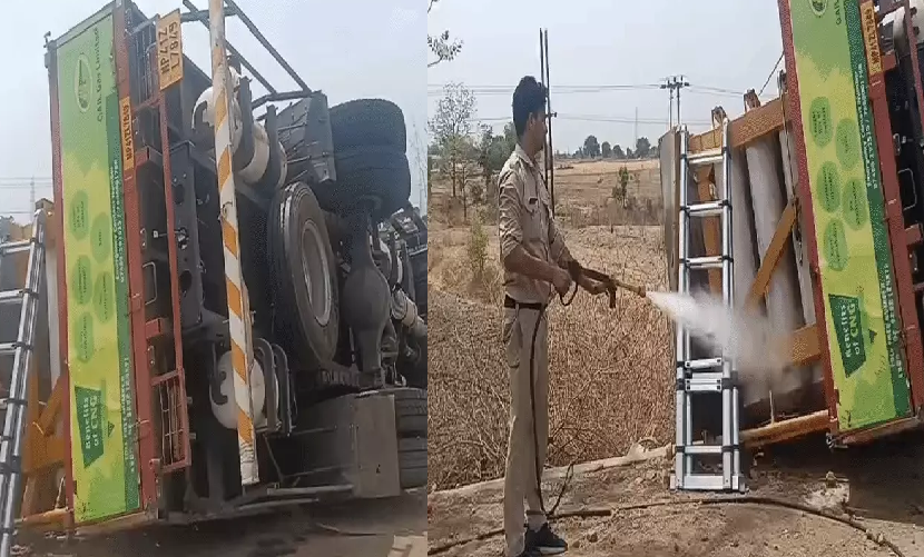 कोनाझीर टोल के पास खौफनाक हादसा: CNG रिसाव से रास्ता बंद, यातायात प्रभावित