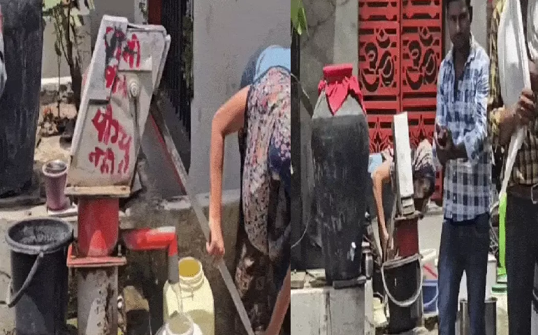 इंदौर में पानी संकट चरम पर: चेतावनी के बावजूद लोग पी रहे हैं हैंडपंप का पानी