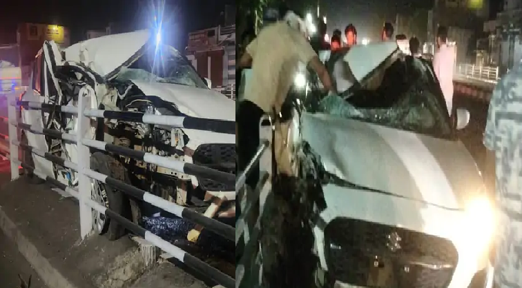कार में फंसे दो युवकों को रेस्क्यू, शराब के नशे में ड्राइविंग की आशंका