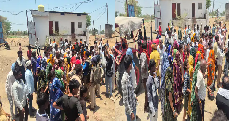 कचरा निपटान यूनिट के विरोध में ग्रामीणों का हंगामा: डेढ़ घंटे तक रुका प्रशासनिक अमला