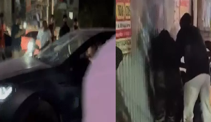इंदौर में फौजी बनकर आए युवकों का हंगामा: महिला बाउंसर और पति से मारपीट, कार डिवाइडर में घुसी