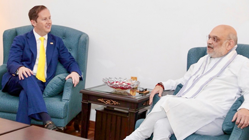 G7 से लौटते ही अमित शाह से मिले अमेरिकी राजदूत सर्जियो गोर, आतंकवाद, सीमा सुरक्षा और रणनीतिक साझेदारी पर हुई अहम चर्चा