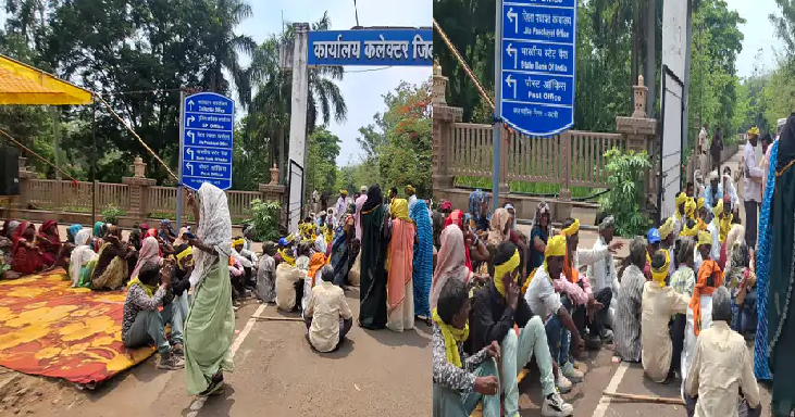 भू-अधिकार की लड़ाई में सड़क पर उतरे ग्रामीण, प्रशासन से जवाब तलब