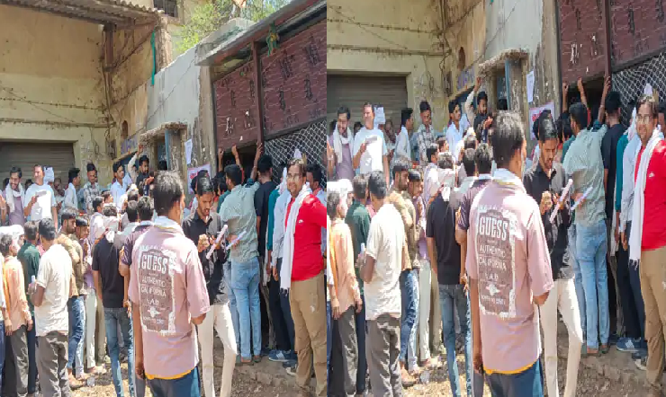 खाद के लिए किसानों की लंबी कतार, रातभर ट्रैक्टर-ट्रॉली लेकर डटे