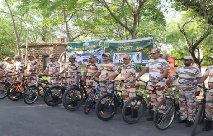 विश्व साइकिल दिवस पर सड़कों पर उतरे ITBP जवान, फिट इंडिया का दिया संदेश