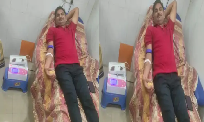 मजदूर के बेटे की गुहार पर दौड़े TI, आरक्षक ने किया रक्तदान-उज्जैन पुलिस ने बचाई महिला की जान