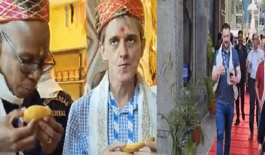 राजवाड़ा में गूंजा मालवा का रंग, विदेशी मेहमानों ने किया लोकनृत्य