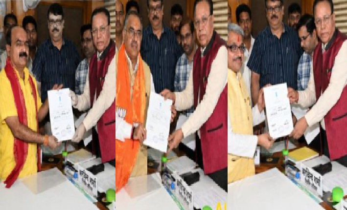 MP राज्यसभा चुनाव: BJP ने तीनों सीटें निर्विरोध जीतीं, निर्वाचन प्रमाण पत्र सौंपे गए