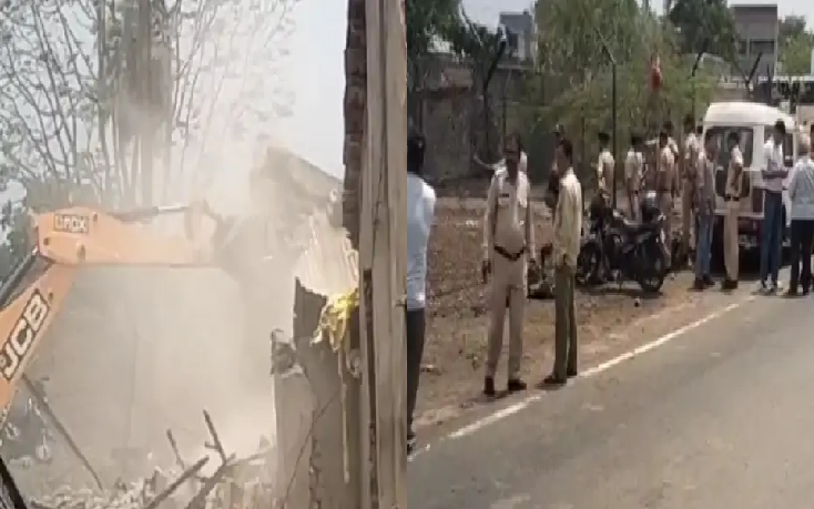 महू में सैन्य भूमि पर चला बुलडोजर, अवैध पशु बाड़े और अतिक्रमण हटाने की संयुक्त कार्रवाई