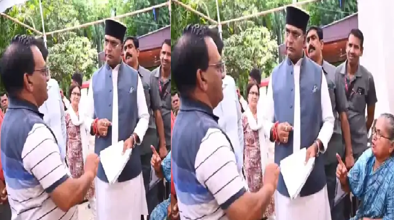पेंशन शिकायत पर भड़के मंत्री विश्वास सारंग, वार्ड प्रभारी को लगाई फटकार
