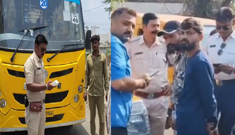 उज्जैन में स्कूल बसों पर चला सुरक्षा का चाबुक: 70 वाहनों की जांच, फिटनेस से लेकर सीसीटीवी तक की हुई पड़ताल