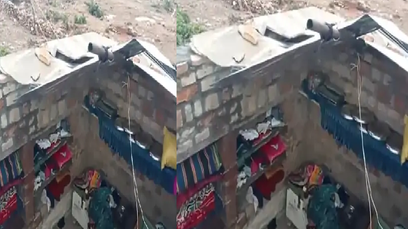शिवपुरी में तेज आंधी-बारिश का कहर: चार मकानों की टीन शेड उड़ीं, जान बचाने घरों से बाहर भागे लोग