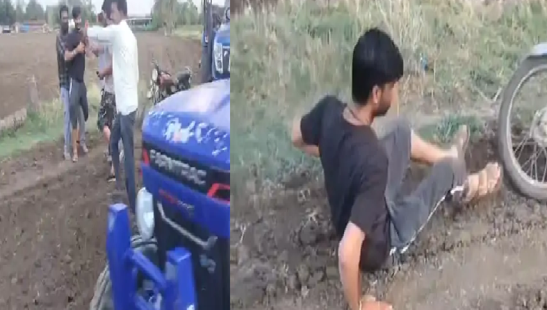 सीहोर में किसान की फसल पर चढ़ा दिए ट्रैक्टर: रोकने पर दबंग बोले- कोई पटवारी नहीं आएगा, यहीं से निकलेगी गाड़ी