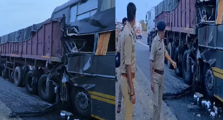 यमुना एक्सप्रेसवे पर भीषण हादसा ट्रेलर में घुसी वॉल्वो बस चार की मौत 27 घायल कंडक्टर चला रहा था बस