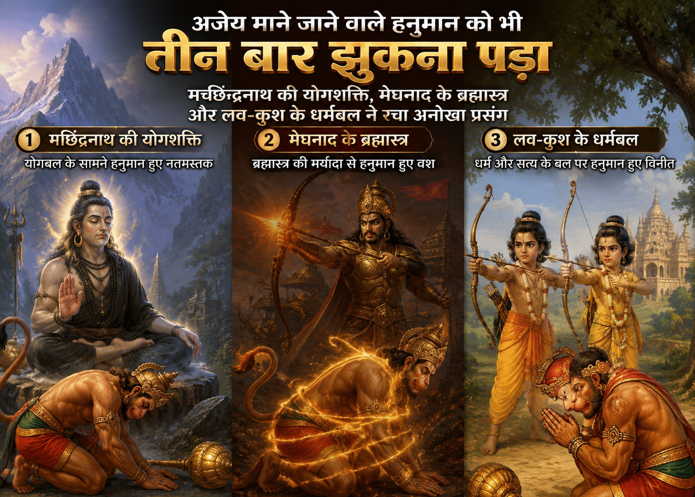 जब अजेय बजरंगबली की शक्ति भी पड़ गई थी कम; जानिए उन तीन महायोद्धाओं की गाथा जिनके सामने वीर हनुमान को स्वीकार करनी पड़ी थी हार