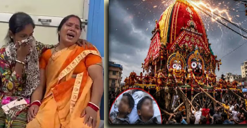 हाई-टेंशन लाइन की चपेट में आया जगन्नाथ रथ, परिजनों का रो-रोकर बुरा हाल और जांच के आदेश