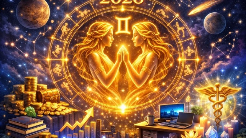 मिथुन राशि राशिफल 2026: गुरु और शनि की चाल बदलेगी जीवन की दशा, जुलाई से दिसंबर तक धन संचय के साथ मिलेंगे प्रगति के नए अवसर