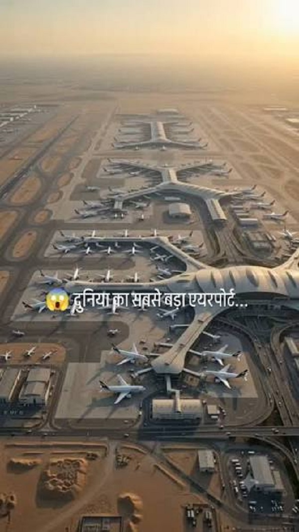 दुनिया का सबसे बड़ा एयरपोर्ट, जिसका रकबा मुंबई से भी ज्यादा; कई छोटे देशों से है विशाल