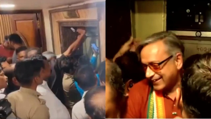 तिरुवनंतपुरम में होटल की लिफ्ट में 15 मिनट तक फंसे शशि थरूर, हाइड्रोलिक स्प्रेडर से सुरक्षित निकाला बाहर