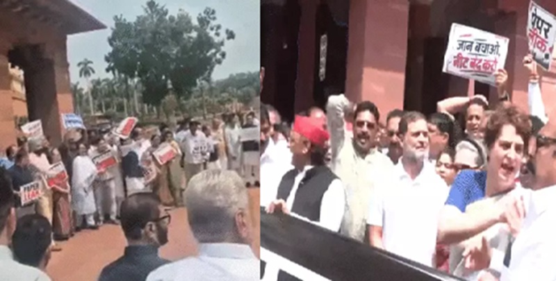संसद परिसर में NDA और विपक्ष आमने-सामने, जमकर हुई नारेबाजी, दोनों सदनों की कार्यवाही कल तक स्थगित