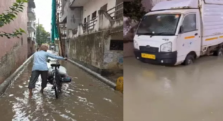 यूपी में मानसून का कहर: 30 शहरों में मूसलाधार बारिश, नहर टूटी, कब्रिस्तान से बाहर आए शव; 49 जिलों में अलर्ट