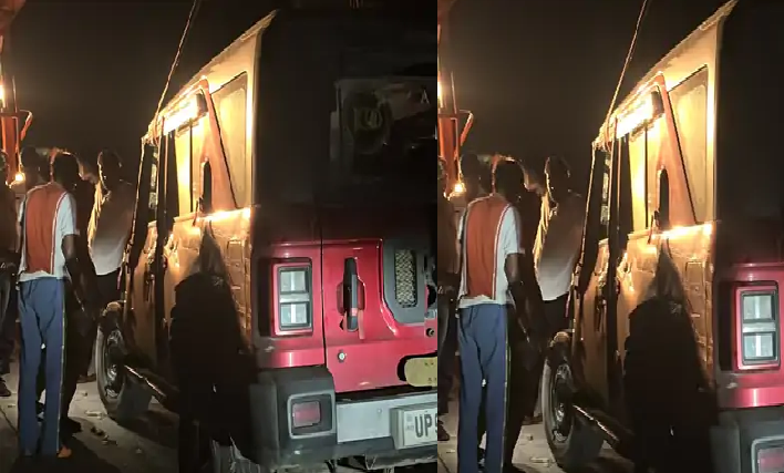 शिवपुरी में थार का हाईवोल्टेज ड्रामा, कार-बाइक को टक्कर मारकर भागे, गड्ढे में फंसने पर पकड़े गए