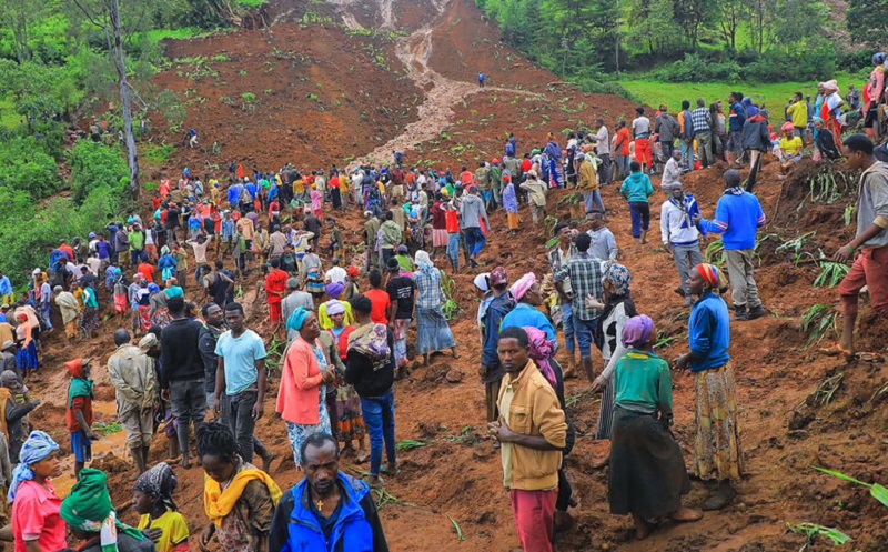 अफ्रीकन देश Ethiopia में भूस्खलन से 14 मौतें…. कई लोग मलबे में दबे, कई लापता