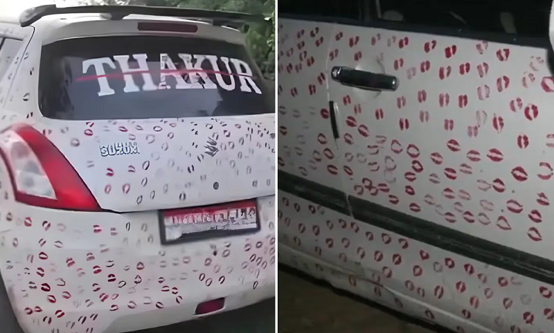 ग्वालियर में 3400 किस वाली कार पर पुलिस कार्रवाई, तीन महिला मित्रों के खुलासे के बीच लगा 5500 रुपये का जुर्माना