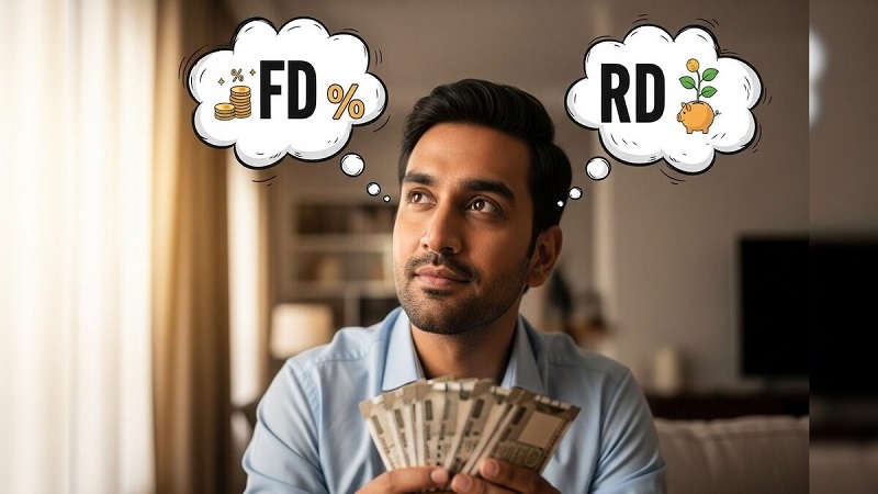 एक लाख रुपये के निवेश में FD और RD का फर्क, जानिए ब्याज, परिपक्वता राशि और टैक्स से जुड़ी जरूरी बातें