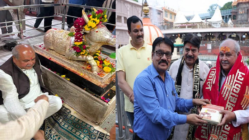उज्जैन में विधानसभा अध्यक्ष नरेंद्र सिंह तोमर ने किए महाकालेश्वर के दर्शन, सुख-शांति के लिए की विशेष प्रार्थना