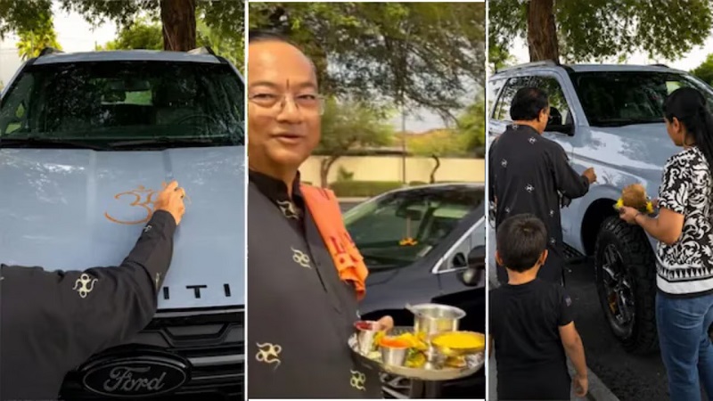 अमेरिका में नई कार की पूजा के दौरान पंडित ने स्वस्तिक बनाने से किया इनकार, सामने आई बड़ी वजह