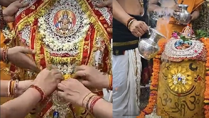रक्षाबंधन पर सबसे पहले महाकाल को बांधी राखी, 2 फीट की विशेष राखी पहनाई, लड्डुओं का लगाया महाभोग
