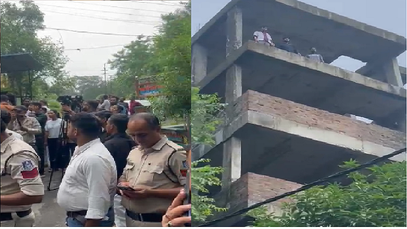 नर्सिंग छात्रों का हल्ला बोल! भोपाल में बिल्डिंग पर चढ़े छात्र, रिजल्ट और स्कॉलरशिप समेत 7 मांगों पर अड़े