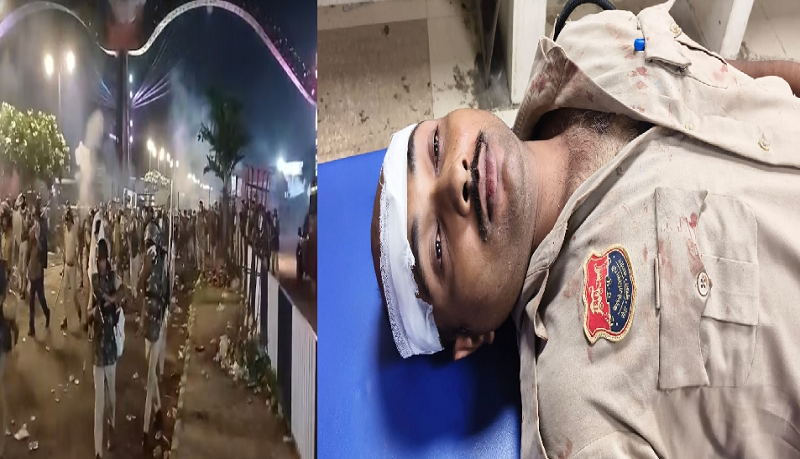 पंजोखरा साहिब विवाद ने पकड़ा तूल, NH-44 पर घंटों बवाल; लाठीचार्ज और आंसू गैस के बाद हालात काबू में