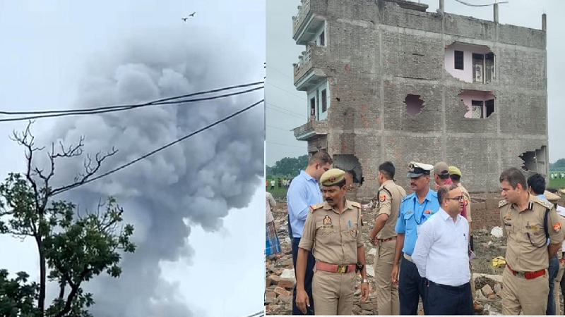 कौशाम्बी में पटाखा फैक्टरी में भीषण विस्फोट, मनौरी बाजार दहला, 5 की मौत, कई की हालत नाजुक