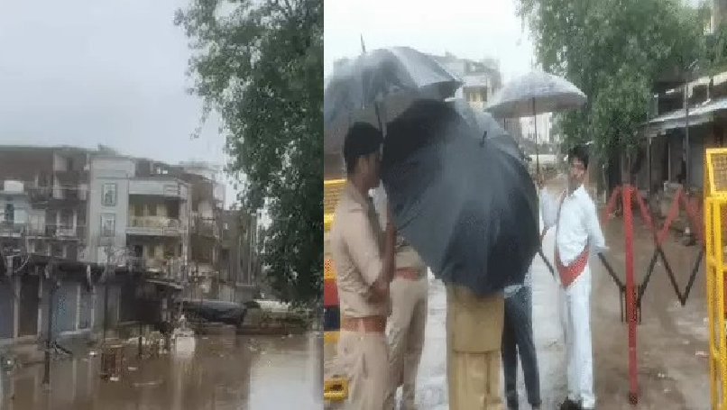 चित्रकूट में लगातार बारिश से मंदाकिनी खतरे के निशान से ऊपर, रामघाट पर जाने पर रोक, 2 दिन स्कूल बंद
