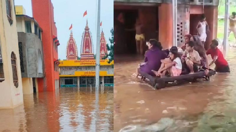मंदाकिनी फिर उफान पर, खतरे के निशान से 4.5 मीटर ऊपर पहुंचा पानी, रामघाट जलमग्न
